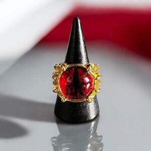 NIB Alloy Unisex Vintage Dragon Claw Eye Yellow Gold Metal Ring, Quality, Retro,